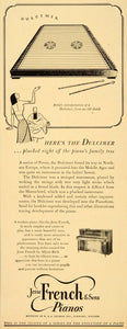 1947 Ad Jesse French Sons Pianos Dulcimer Pianoforte - ORIGINAL ADVERTISING ET2