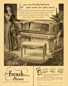 1948 Ad Jesse French Sons Pianos Concerto Alfons Bach - ORIGINAL ADVERTISING ET2