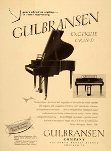 1951 Ad Gulbransen Exotique Grand Piano Chicago - ORIGINAL ADVERTISING ET2