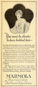 1925 Ad Marmola Prescription Tablets Detroit Weight - ORIGINAL ADVERTISING ET2