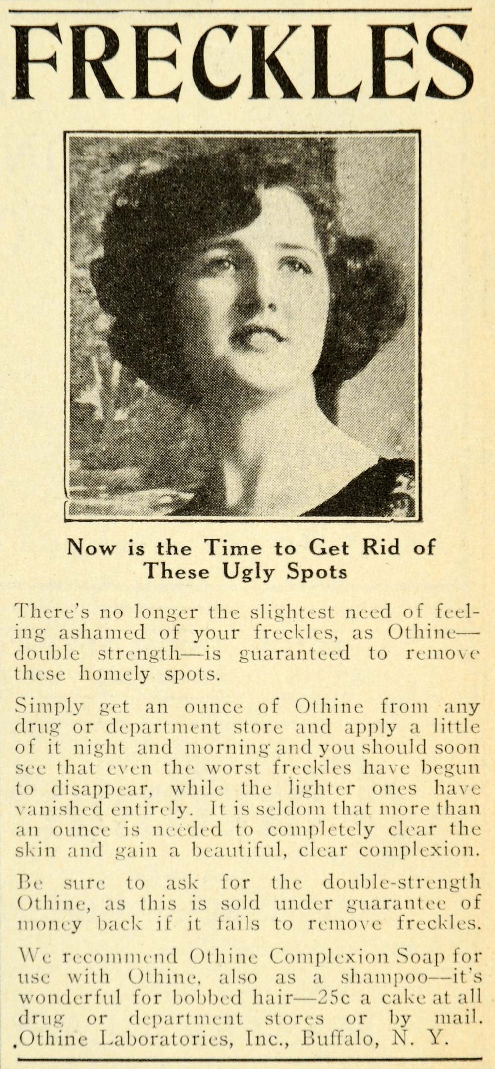 1925 Ad Othine Complexion Soap Freckles Buffalo N Y - ORIGINAL ADVERTISING ET2