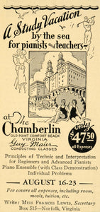 1925 Ad Chamberlin Beach Virginia Frances Lewis Maier - ORIGINAL ADVERTISING ET2