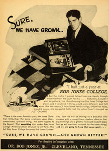 1947 Ad Bob Jones College Tennessee Christian Music - ORIGINAL ADVERTISING ET2