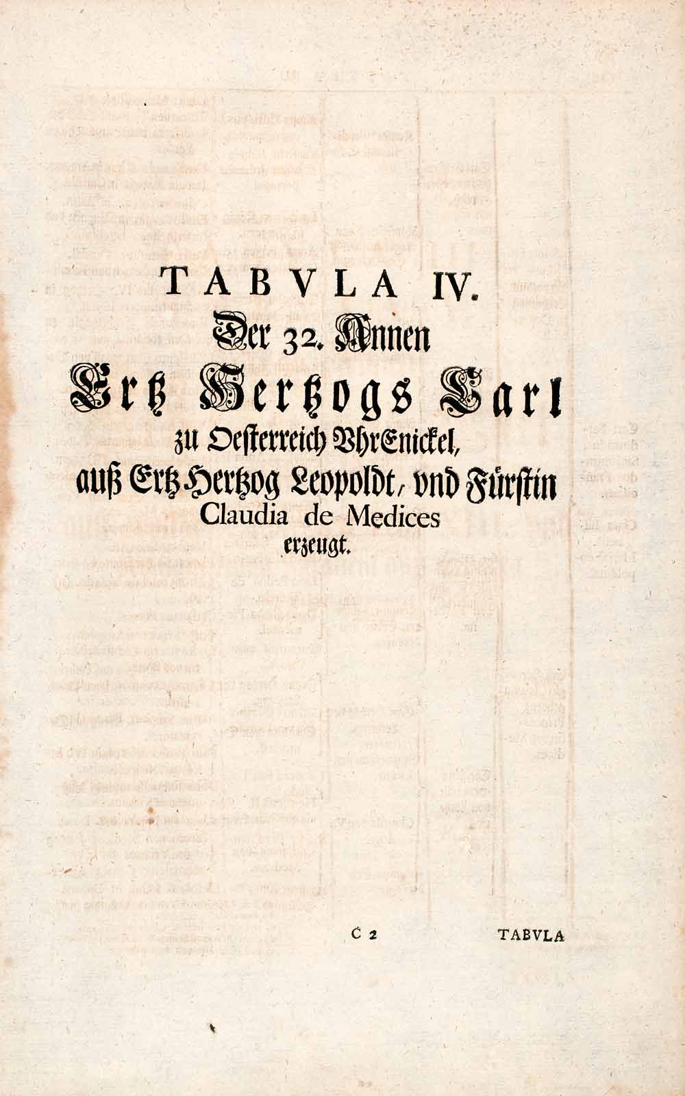 1721 Woodblock Print Genealogy Ancestry Kingdom Spain Dynastic Line EUM1