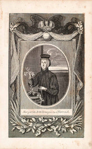 1721 Copper Engraving Portrait Archduchess Margaret Austria Holy Roman EUM1