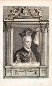 1721 Copper Engraving Portrait Cardinal Andreas Austria Bishop Brixen EUM1