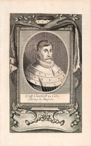 1721 Copper Engraving Portrait Ernest Bavaria Prince Archbishop Cologne EUM2