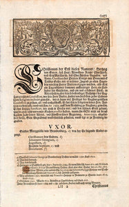 1721 Copper Engraving Portrait Christian I Elector Saxony Germany Albertine EUM2