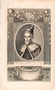 1721 Copper Engraving Portrait Nicolo Contarini Doge Republic Venice Italy EUM2