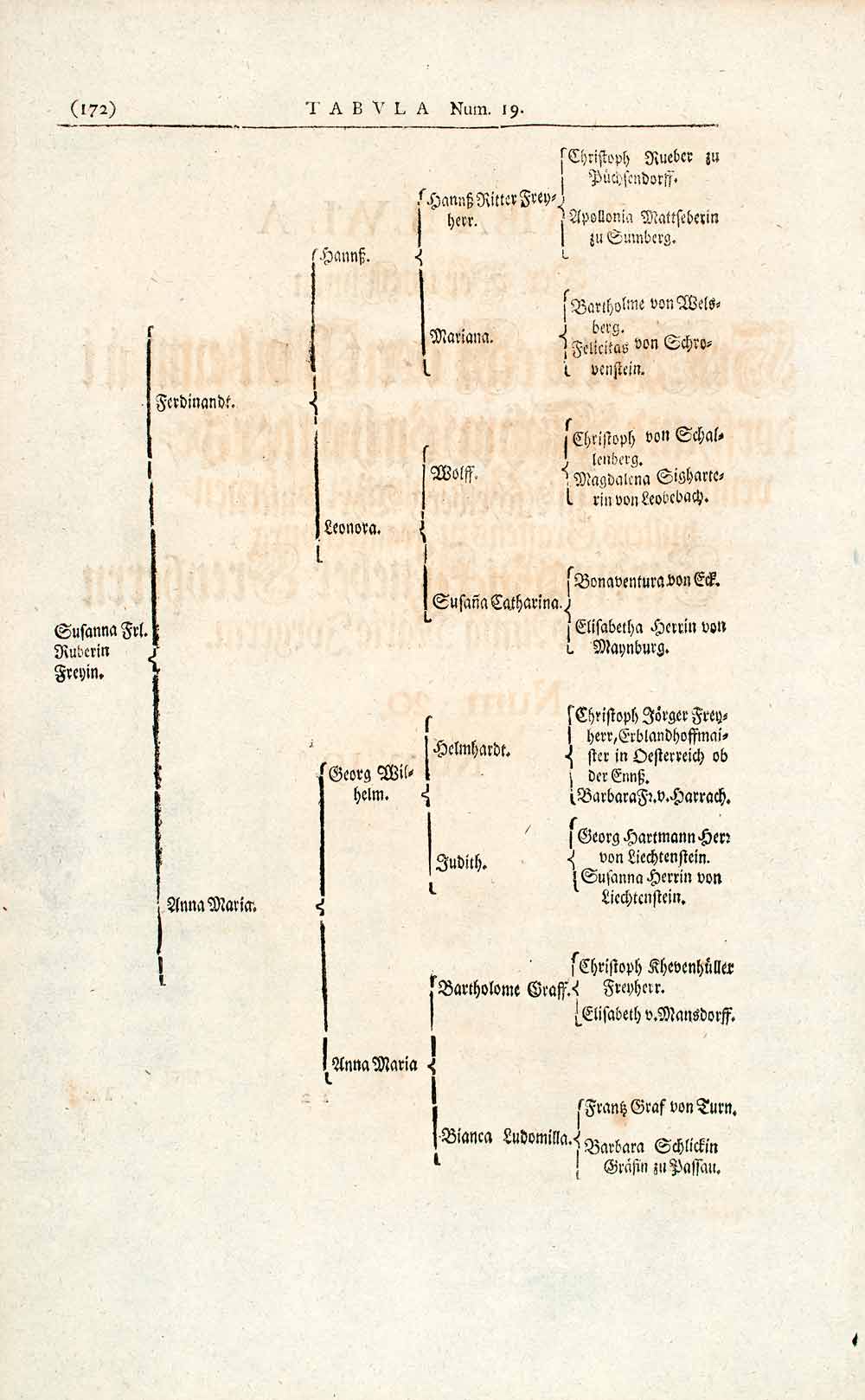 1722 Woodblock Print Genealogy Ancestry Bartholomai Khevenhullers EUM4