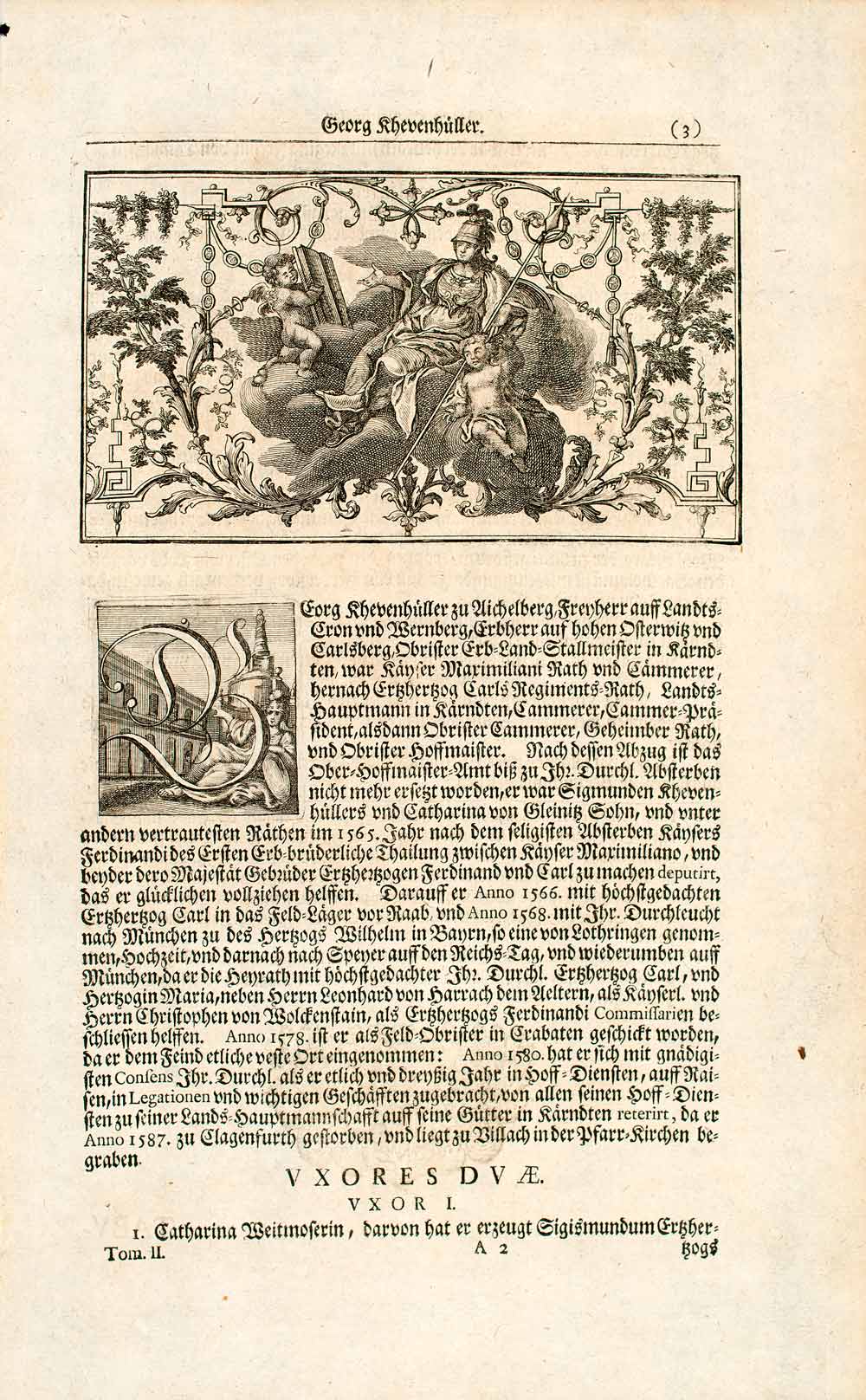 1722 Copper Engraving Georg Freiherr Von Khevenhuller Duchy Carinthia EUM4