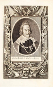 1722 Copper Engraving Leinhardt Hellsridt Graf von Meggaw European Nobility EUM4
