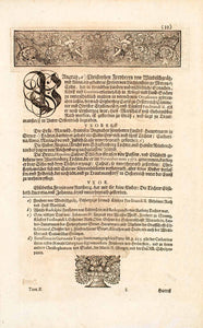 1722 Copper Engraving Pongratz Freyherr Von Windischgratz European Nobility EUM4