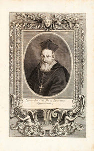 1722 Copper Engraving Leonardus D.G. Episcopus Lavandinus Biscof Von Lavant EUM4