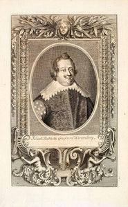 1722 Copper Engraving Johann Baptist Von Wartenberg Portrait Habsburg EUM4