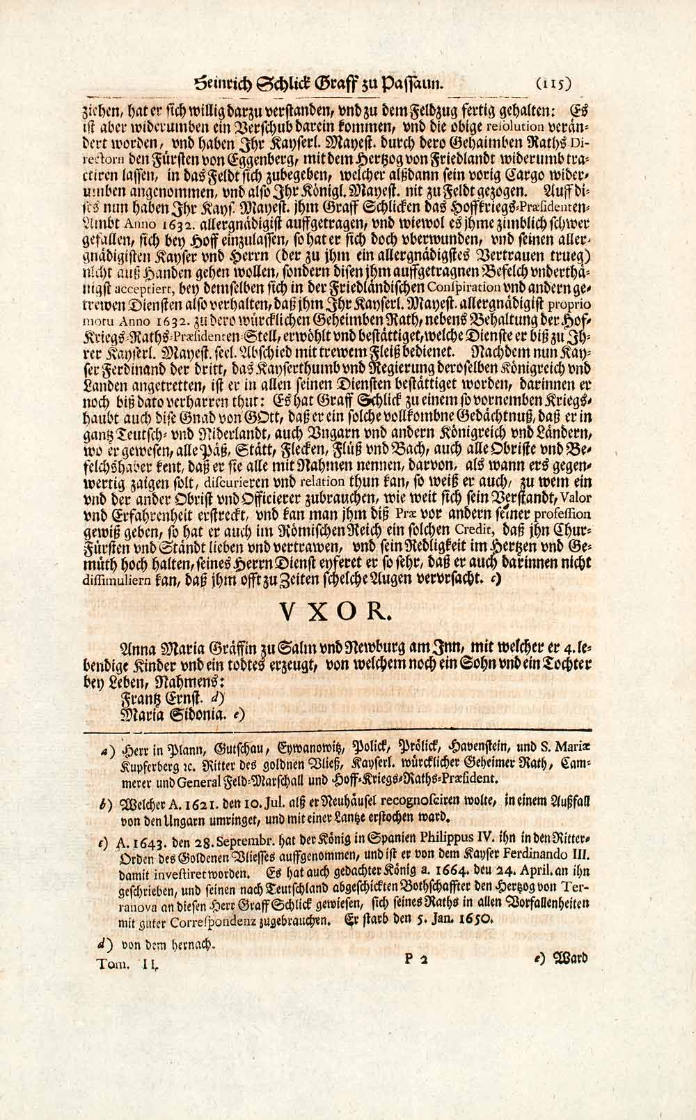 1722 Copper Engraving Count Heinrich Schlick Imperial Field Marshal War EUM4