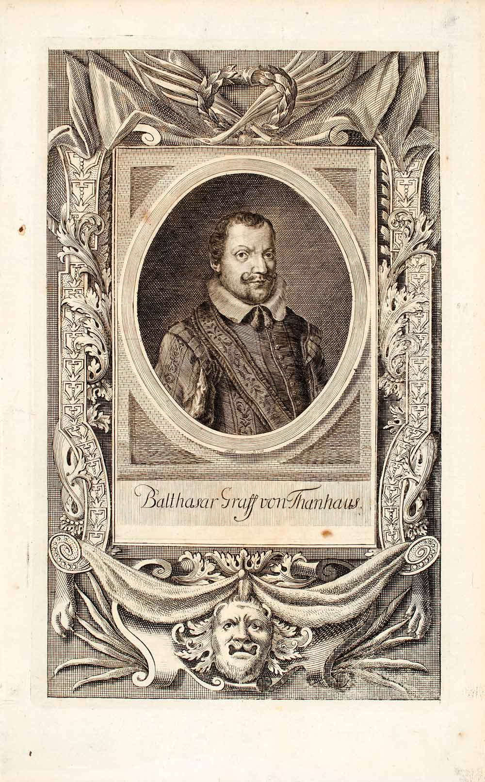 1722 Copper Engraving Balthasar Graf Von Thanhaus European Nobility EUM4