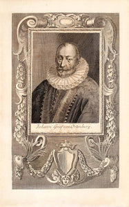 1722 Copper Engraving Imperial Count Johann Graf Von Ortenburg Imperial EUM4