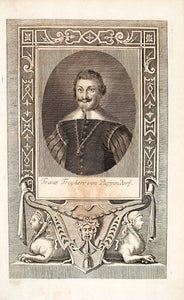 1722 Copper Engraving Baron Franz Freiherr Von Pappendorf European Nobility EUM4