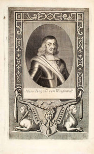 1722 Copper Engraving Portrait Hans Ungnad Von Weissenwolf European EUM4