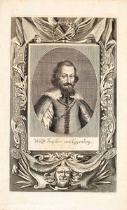 1722 Copper Engraving Portrait Wolff Freiherr Von Eggenberg Austrian EUM4