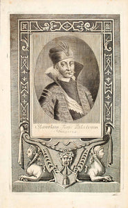 1722 Copper Engraving Portrait Stanislaus Turso Palatinus Hungaria Habsburg EUM5
