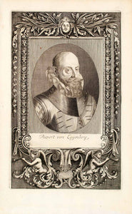1722 Copper Engraving Portrait Rupert Ruprecht Von Eggenberg Austrian EUM5