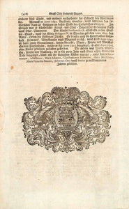 1722 Copper Engraving Portrait Graf Otto Heinrich Fugger Obrister Military EUM5