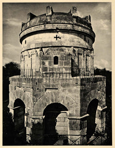 1943 Ravenna Italy Mausoleum Theodoric Tomb Gothic - ORIGINAL PHOTOGRAVURE EUR1