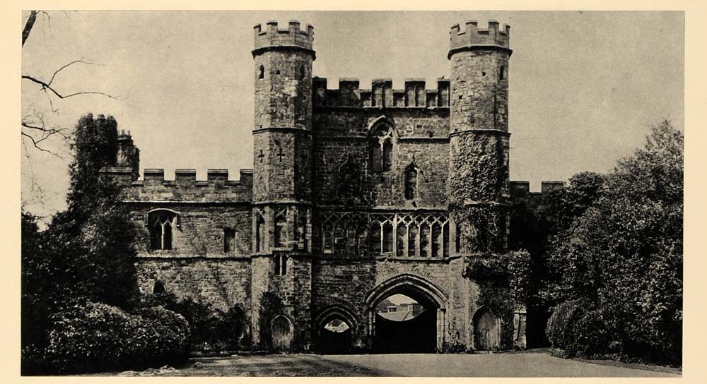 1943 Battle Abbey East Sussex England Ruin Saint Martin - ORIGINAL EUR1