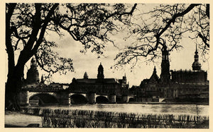 1943 Dresden Augustus Bridge River Elbe Germany Deutsch - ORIGINAL EUR2