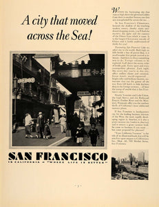 1931 Ad San Francisco Chinatown Travel Destination - ORIGINAL ADVERTISING F1A
