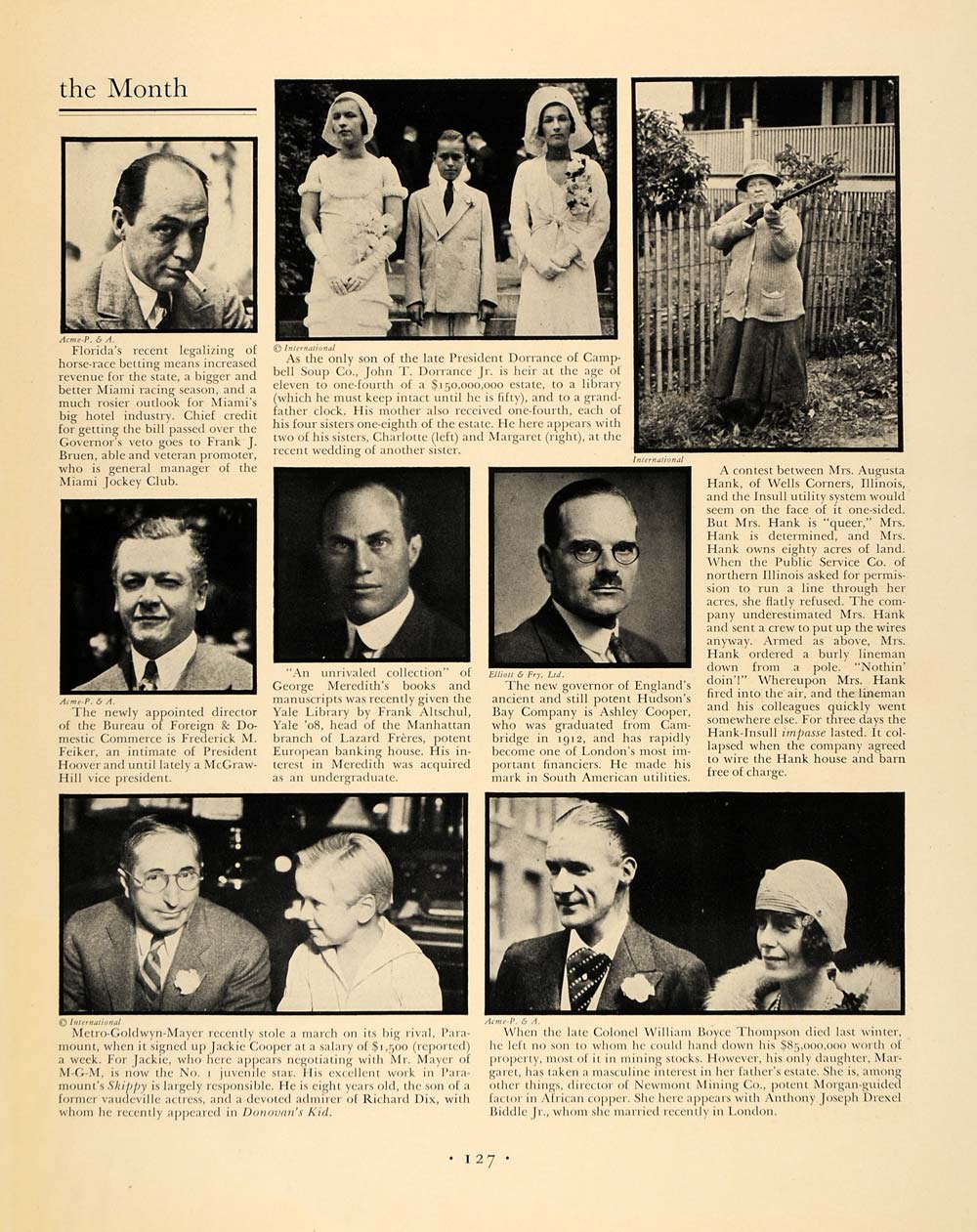 1931 Ad Clara Bow Eleonor Lamont Ashley Cooper Norton - ORIGINAL HISTORIC F1A
