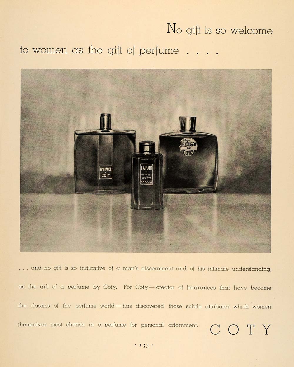 1931 Ad Coty Perfume Fragrance Bottles Parfume Gift - ORIGINAL ADVERTISING F1A