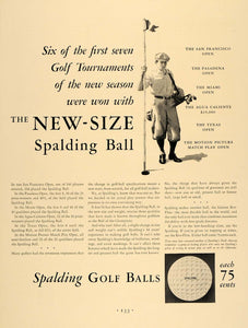 1931 Ad Spalding Golf Ball San Francisco Pasadena Miami - ORIGINAL F1A