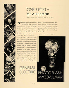 1931 Ad National Mazda Lamp Works General Electric Ohio - ORIGINAL F1A