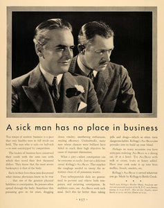 1931 Ad Kellogg's All-Bran Cereal NBC Sick Battle Creek - ORIGINAL F1A