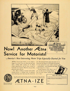 1931 Ad Aetna-Ize Automobile Insurance Charles Forbell - ORIGINAL F1A