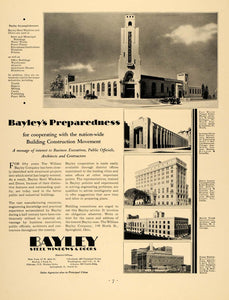 1931 Ad William Bayley Steel Windows Doors Construction - ORIGINAL F1A