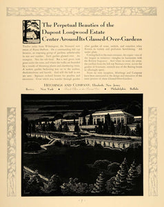 1931 Ad Hitchings Engineering Dupont Longwood Estate - ORIGINAL ADVERTISING F1A