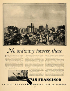1931 Ad San Francisco Manufacturing Business Promotion - ORIGINAL F1A