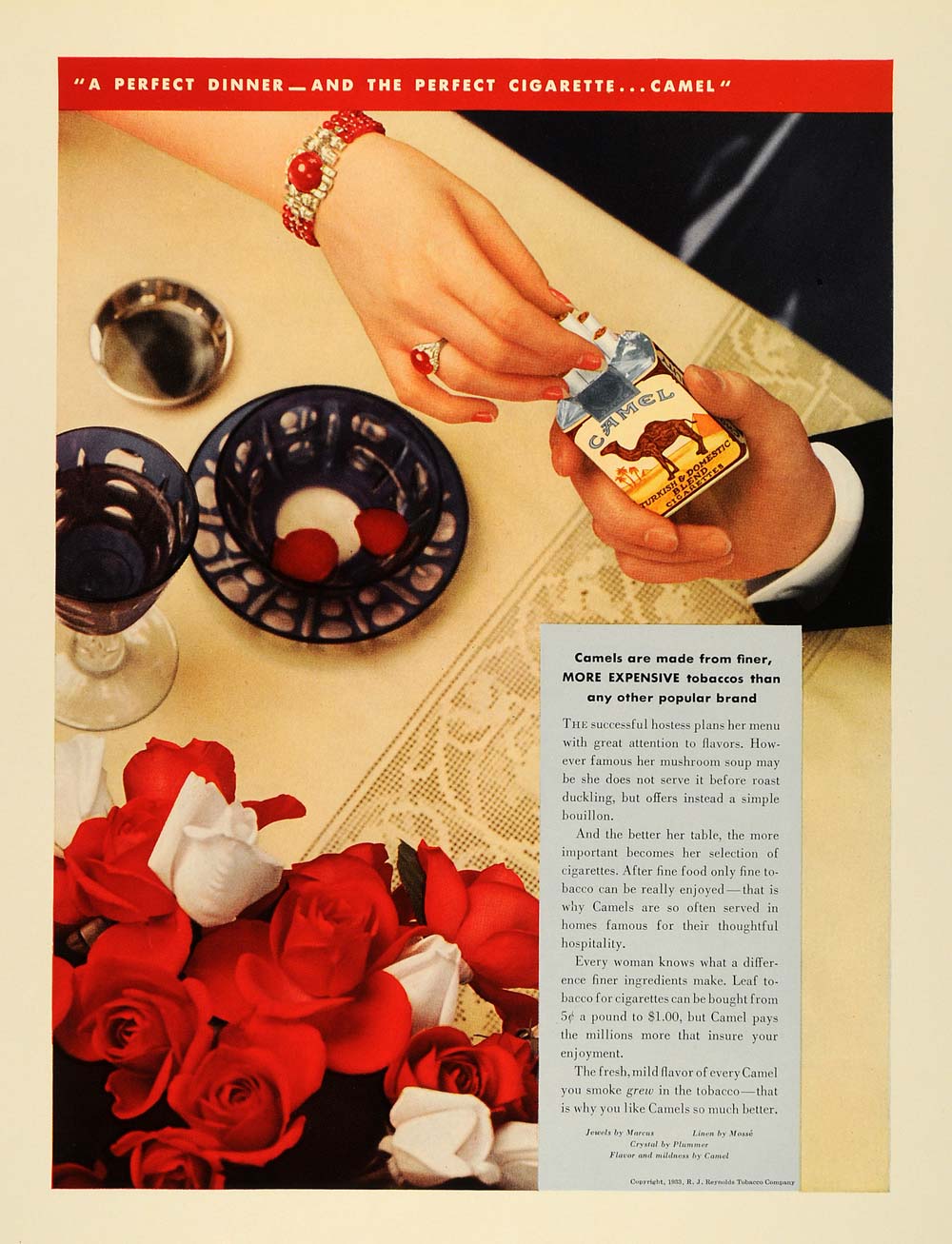 1933 Ad Camel Cigarettes R J Reynolds Tobacco Jewelry - ORIGINAL ADVERTISING F2A