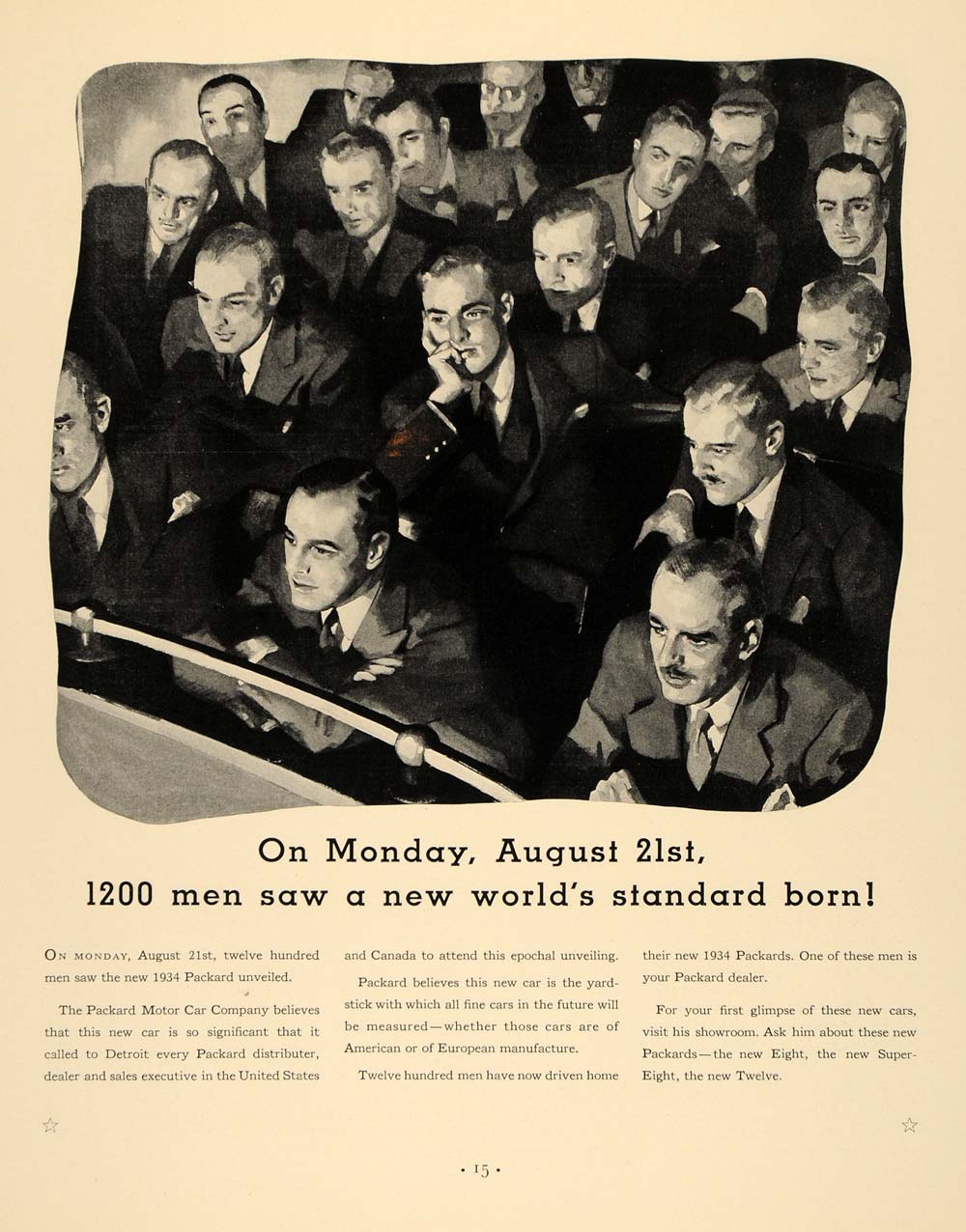 1933 Ad Packard Motor Car Eight Super Twelve Detroit - ORIGINAL ADVERTISING F2A