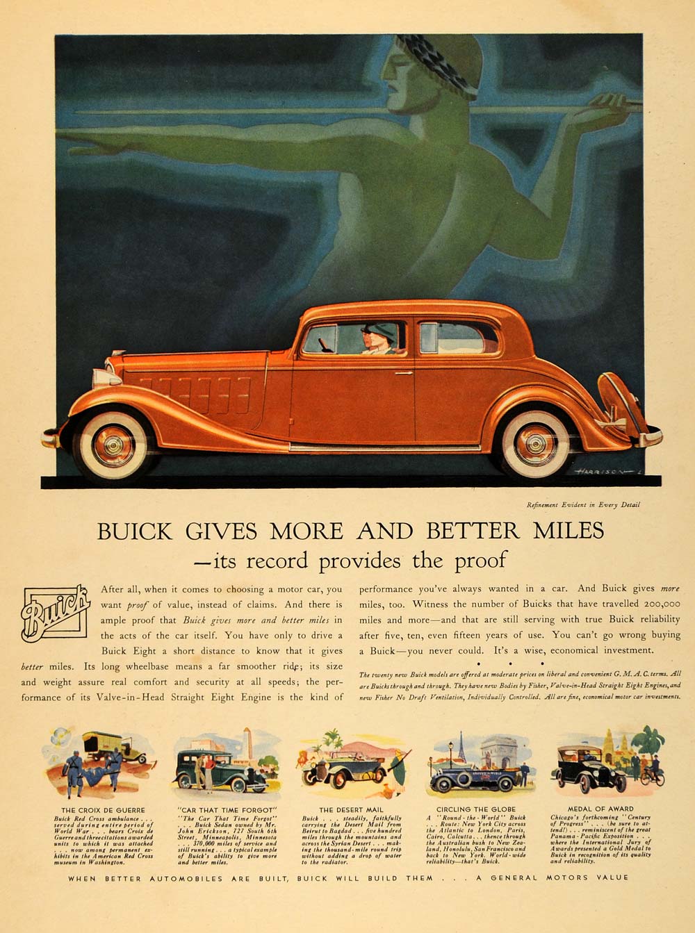 1933 Ad Buick Automobile General Motors Harrison Cars - ORIGINAL ADVERTISING F2A
