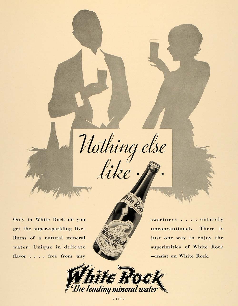 1933 Ad White Rock Mineral Spring Water Waukesha WI - ORIGINAL ADVERTISING F2A