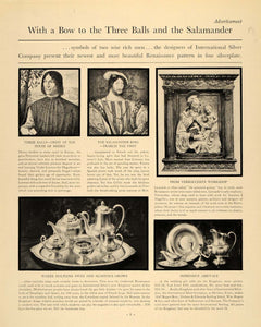 1938 Ad International Silver Renaissance da Vinci - ORIGINAL ADVERTISING F2A