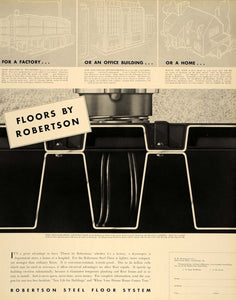 1938 Ad Robertson Steel Floor System Cellular Steel - ORIGINAL ADVERTISING F2A