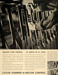1935 Ad Cutler Hammer Motor Control John Pennebaker - ORIGINAL ADVERTISING F3A