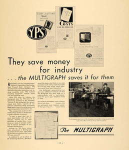 1930 Ad American Multigraph Youngstown Pressed Steel - ORIGINAL ADVERTISING F3A