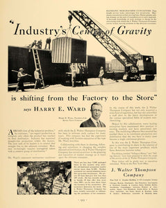 1930 Ad J Walter Thompson Containers Harry E Ward - ORIGINAL ADVERTISING F3A